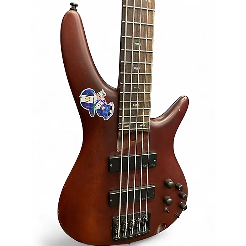 Used Ibanez SR505 5 String Brown Mahogany Electric Bass Guitar