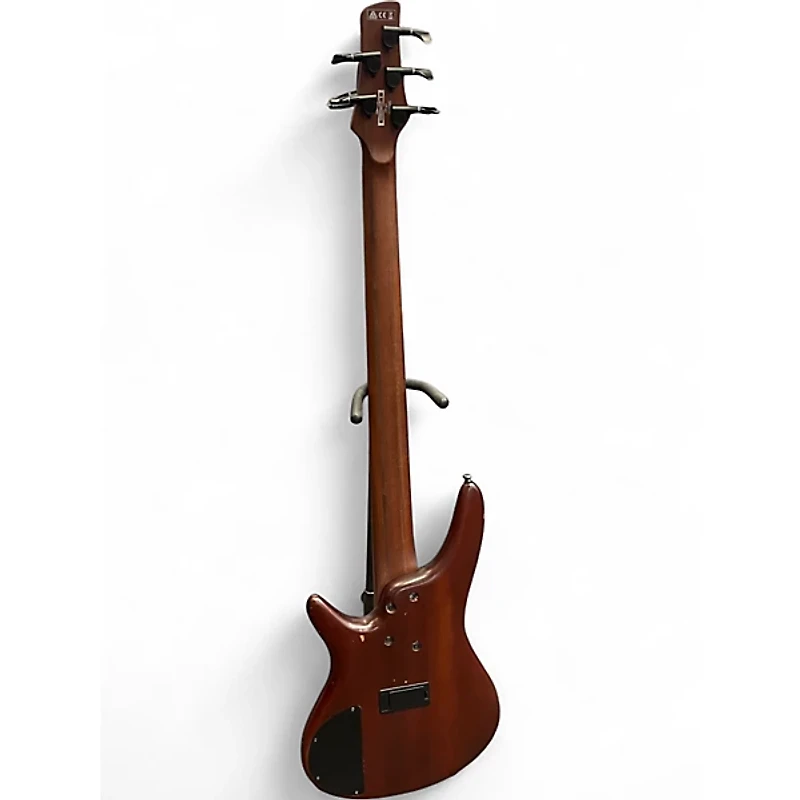 Used Ibanez SR505 5 String Brown Mahogany Electric Bass Guitar