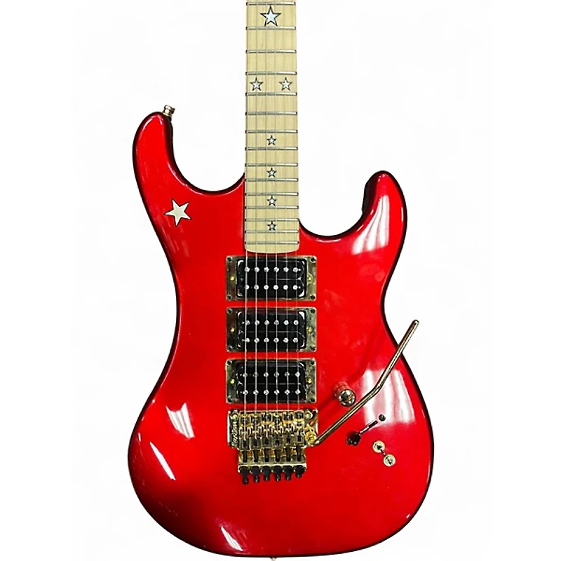 Used Kramer Jersey Star Candy Apple Red Solid Body Electric Guitar