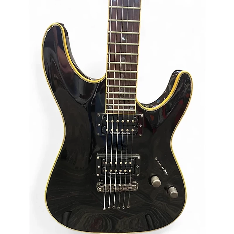 Used Schecter Guitar Research Blackjack C1 Black Solid Body Electric Guitar