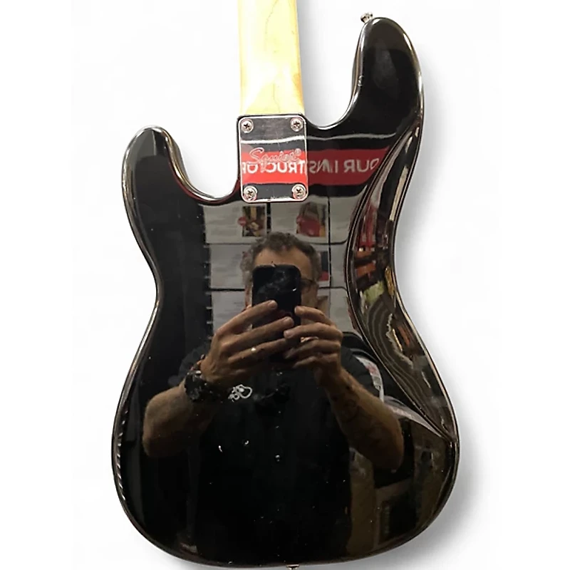 Used Squier Mini bass Black Electric Bass Guitar