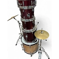 Used Gretsch Drums 5 Piece Blackhawk Red Drum Kit