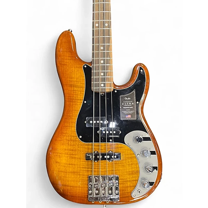 Used Fender American Ultra Precision Bass Ultraburst Electric Bass Guitar