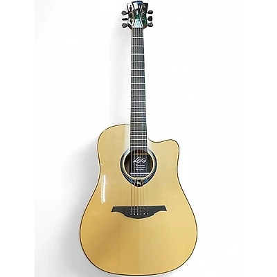 Used Lag Guitars Thv20dce Natural Acoustic Electric Guitar