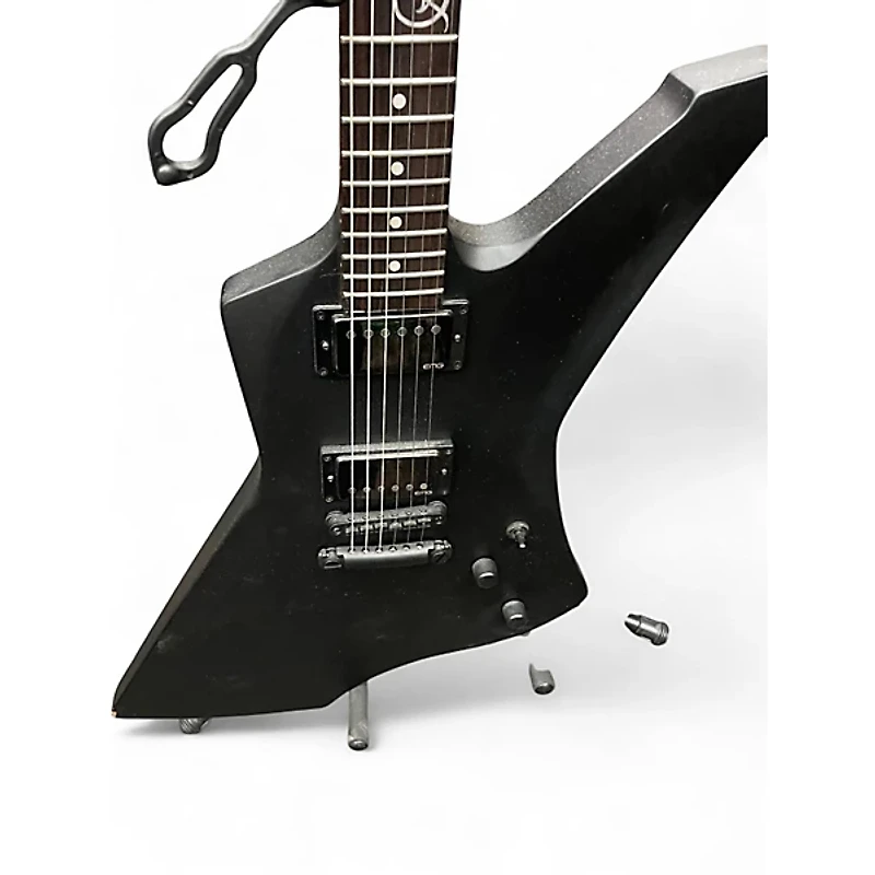 Used ESP James Hetfield Snakebyte Satin Black Solid Body Electric Guitar