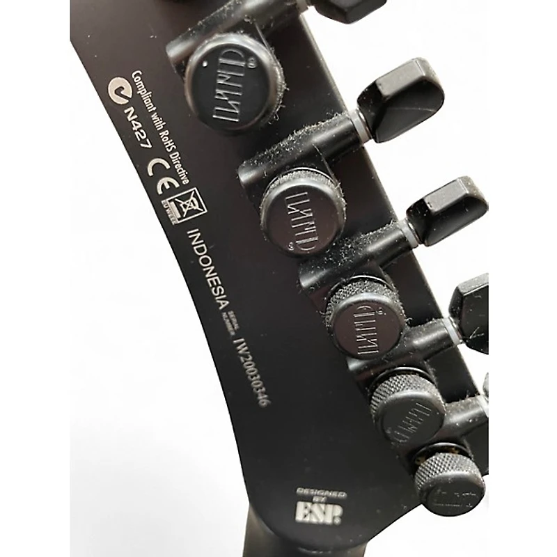 Used ESP James Hetfield Snakebyte Satin Black Solid Body Electric Guitar