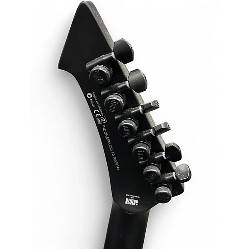 Used ESP James Hetfield Snakebyte Satin Black Solid Body Electric Guitar