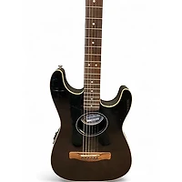Used Fender Stratacoustic Black Acoustic Electric Guitar