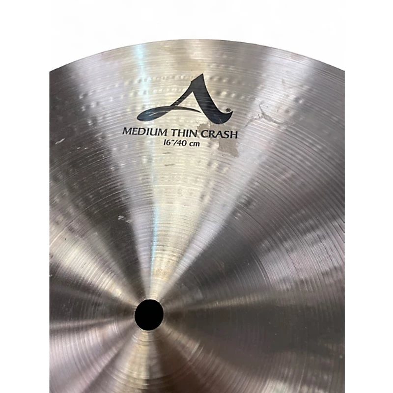 Used Zildjian 16in A Series Medium Thin Crash Cymbal