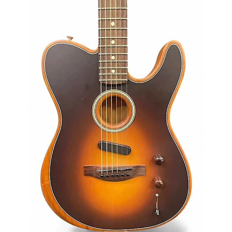 Used Fender Acoustasonic Player Telecaster SHADOW BURST Acoustic Electric Guitar