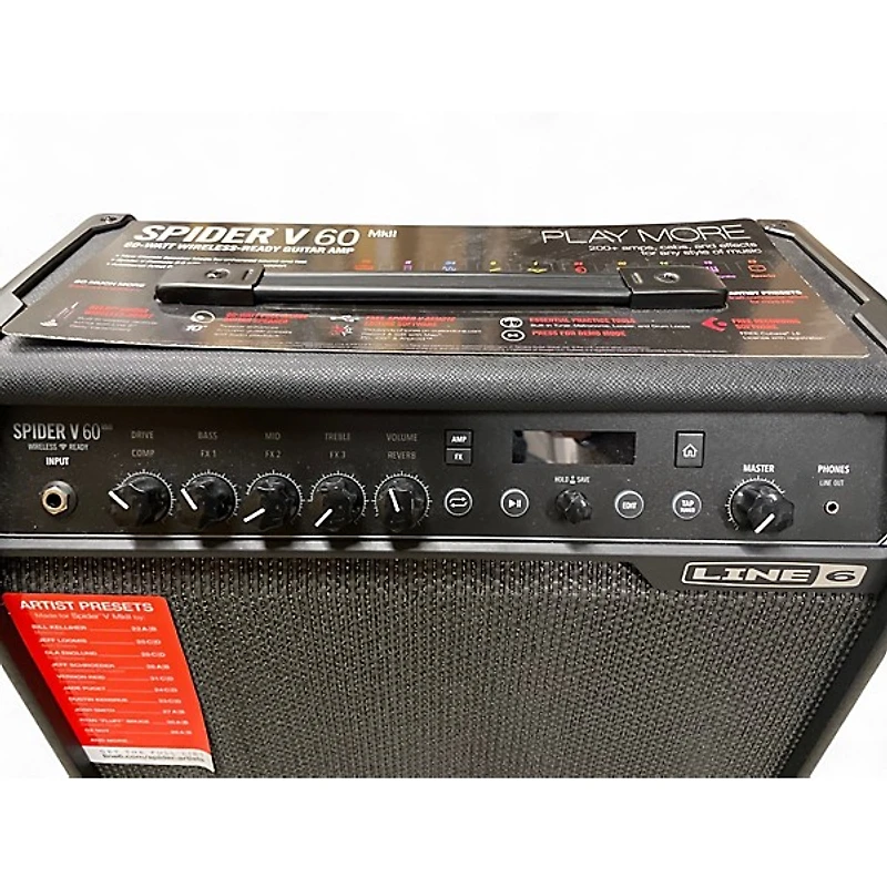 Used Line 6 Spider V 60 1x10 Guitar Combo Amp