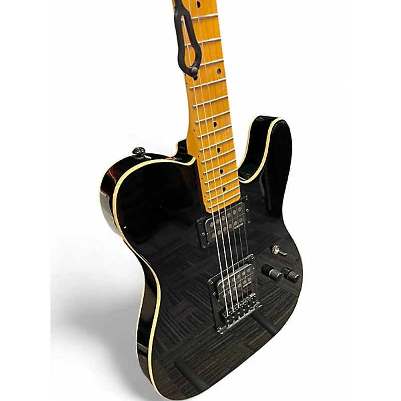 Used Schecter Guitar Research Diamond Series PT Black Solid Body Electric Guitar