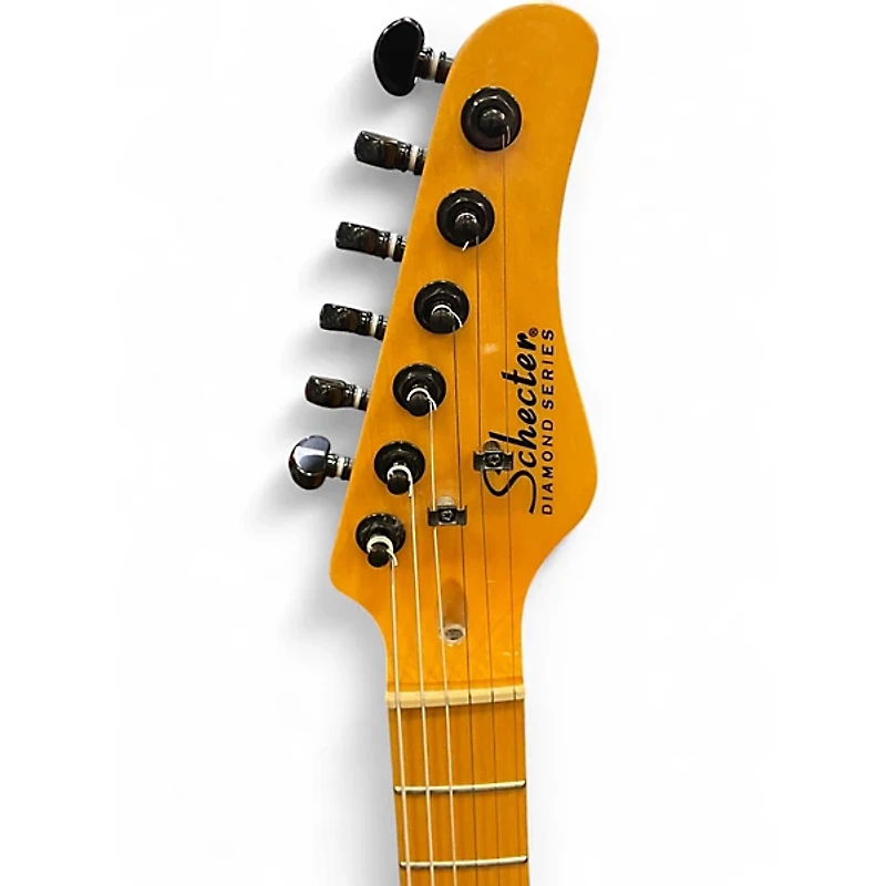 Used Schecter Guitar Research Diamond Series PT Black Solid Body Electric Guitar