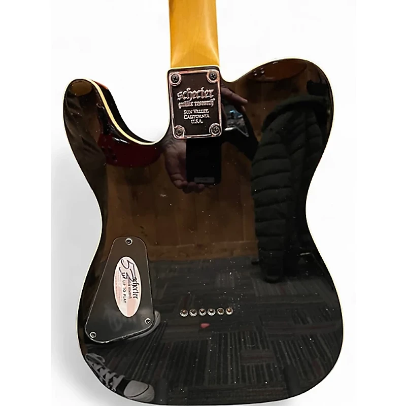 Used Schecter Guitar Research Diamond Series PT Black Solid Body Electric Guitar