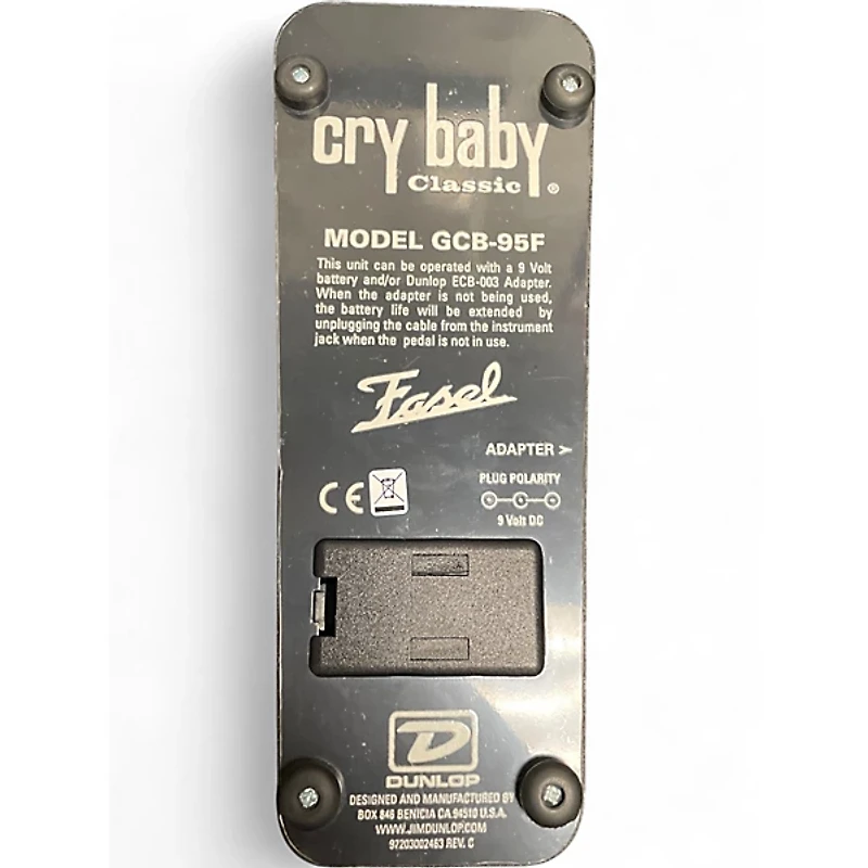 Used Dunlop Original Cry Baby Wah Effect Pedal