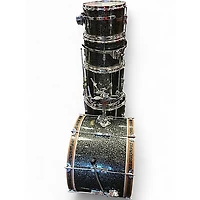 Used Ludwig 5 Piece Club Date GREEN SPARKLE Drum Kit