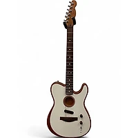 Used Fender Acoustasonic Player Telecaster Alpine White Acoustic Electric Guitar