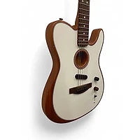 Used Fender Acoustasonic Player Telecaster Alpine White Acoustic Electric Guitar