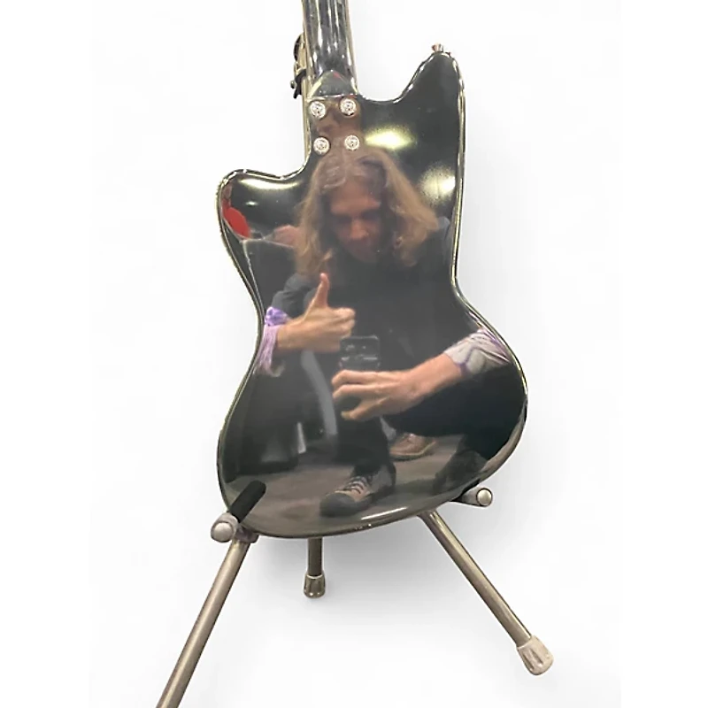 Used Silvertone 1478 Black Solid Body Electric Guitar