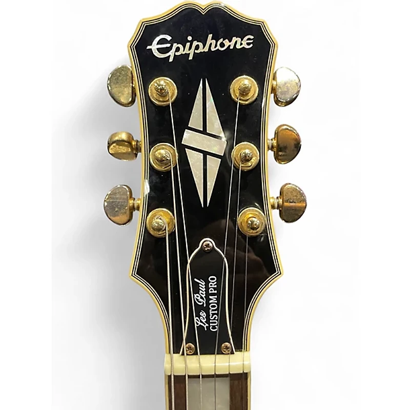Used Epiphone Les Paul Custom Pro Black Solid Body Electric Guitar