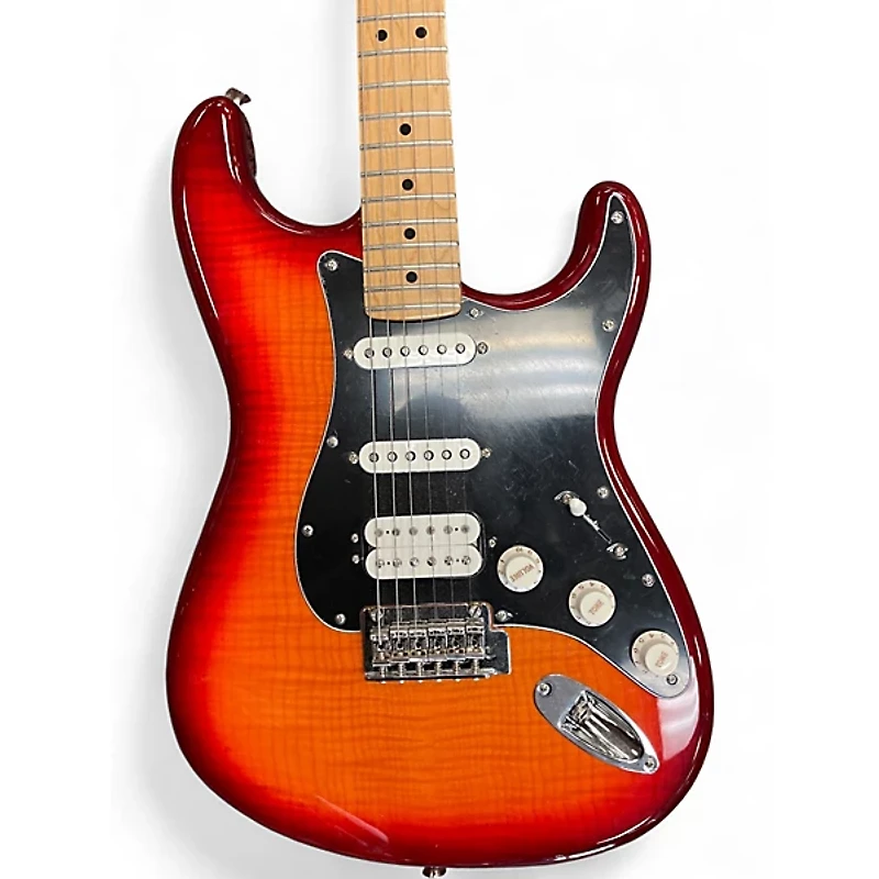 Used Fender Player Stratocaster HSS Cherry Sunburst Solid Body Electric Guitar