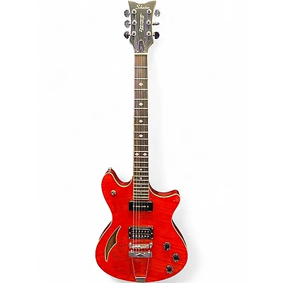Used Schecter Guitar Research TSH1 Red Hollow Body Electric Guitar
