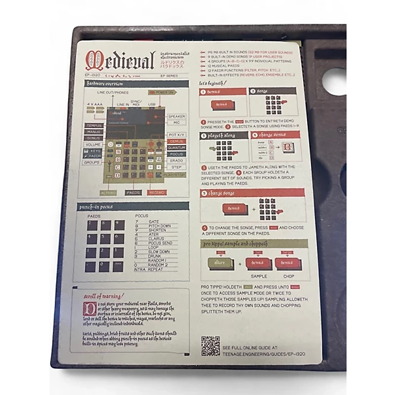 Used teenage engineering EP-1320 Medieval Synthesizer