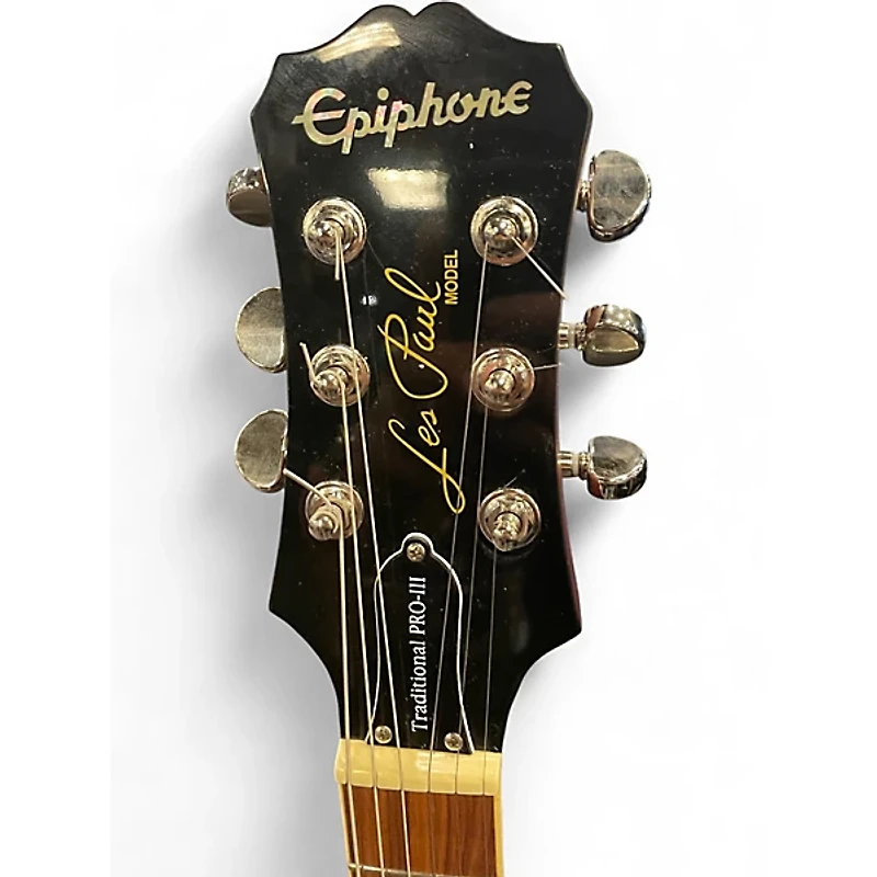 Used Epiphone Les Paul Traditional PRO III Gold Solid Body Electric Guitar