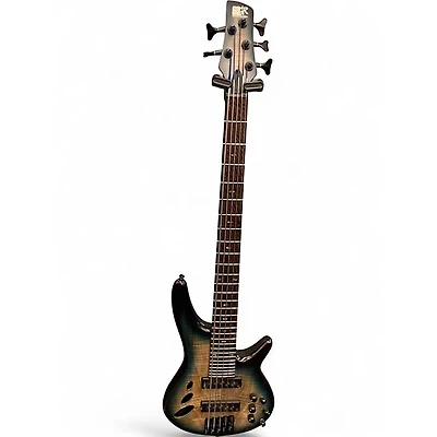 Used 2025 Ibanez SRD905 Blue Electric Bass Guitar
