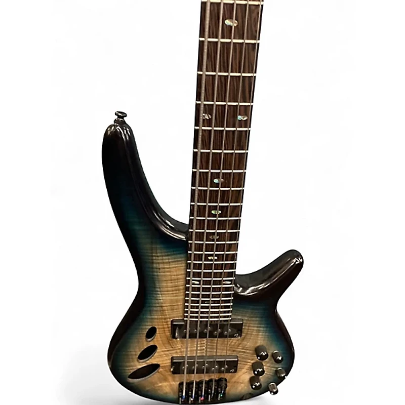 Used 2025 Ibanez SRD905 Blue Electric Bass Guitar