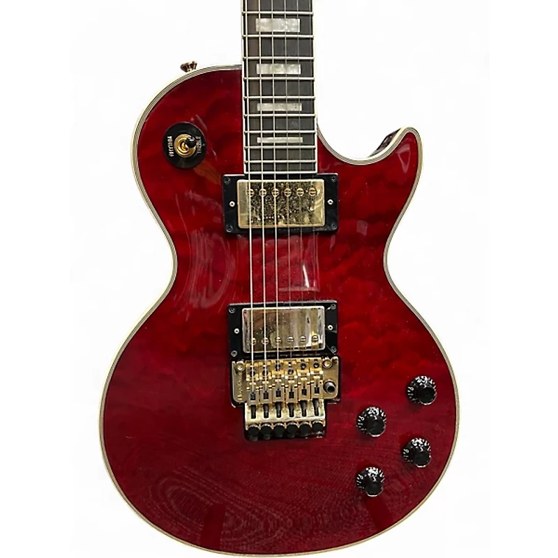 Used Epiphone Alex Lifeson Les Paul Custom Axcess Ruby Solid Body Electric Guitar