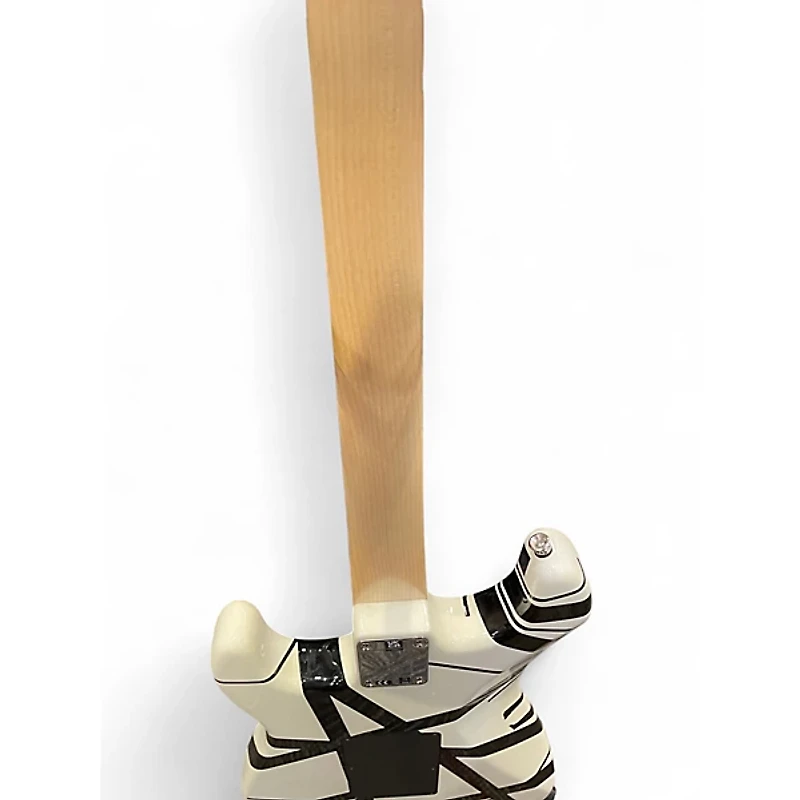 Used EVH Striped Series Black and White Solid Body Electric Guitar