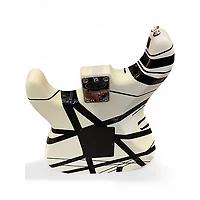Used EVH Striped Series Black and White Solid Body Electric Guitar