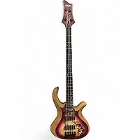 Used Schecter Guitar Research Riot 4 String Aurora Burst Electric Bass Guitar