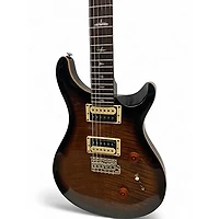 Used PRS SE Custom 24 Black Gold Sunburst Solid Body Electric Guitar