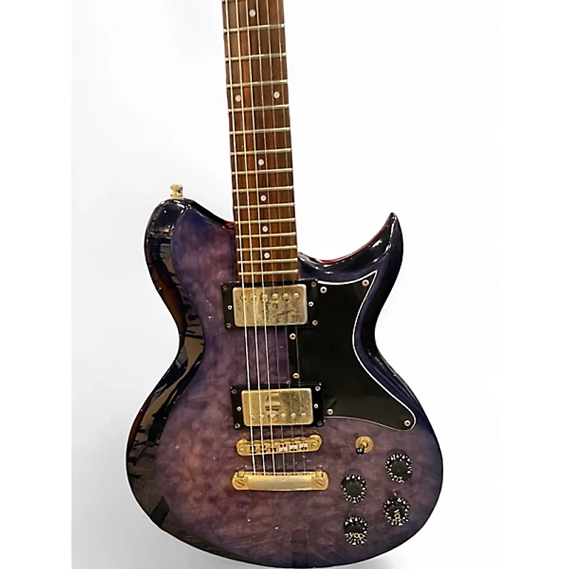 Used Washburn WI-64DL Trans Purple Solid Body Electric Guitar