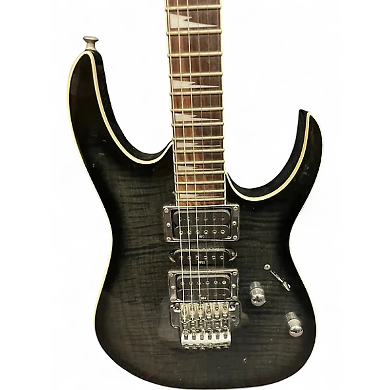 Used Ibanez RG4EXFM1 Trans Black Solid Body Electric Guitar