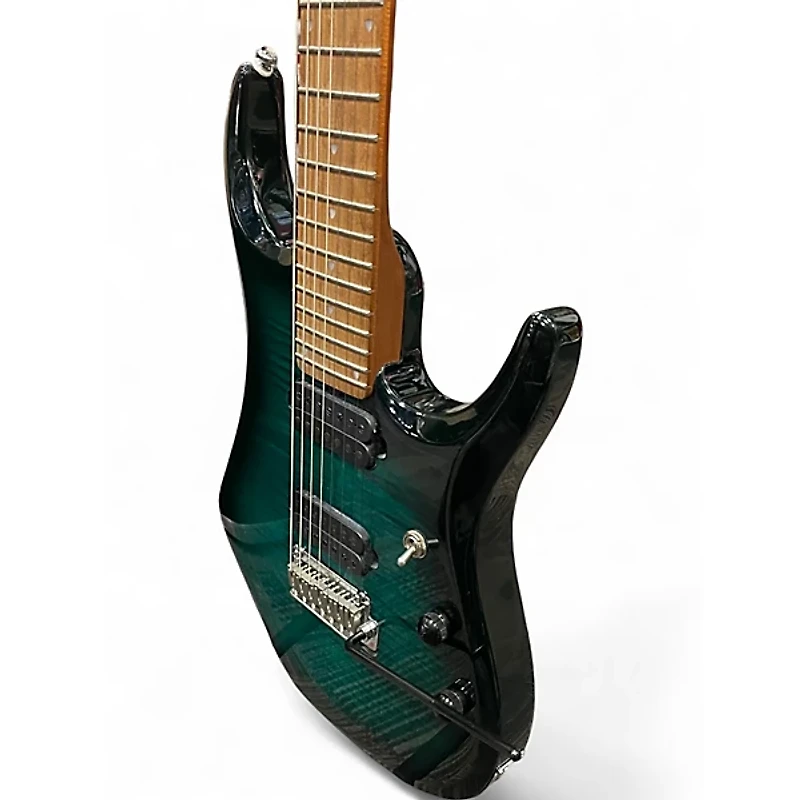 Used Sterling by Music Man John Petrucci JP157 7 String Emerald Green Solid Body Electric Guitar