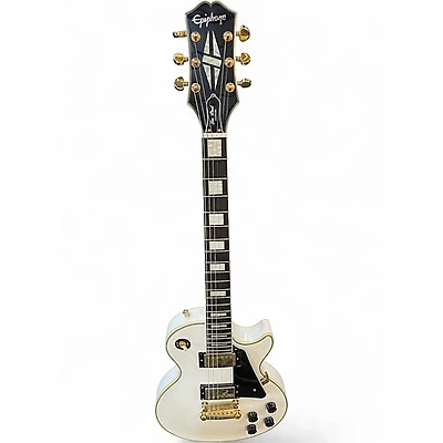 Used Epiphone Les Paul Custom Alpine White Solid Body Electric Guitar