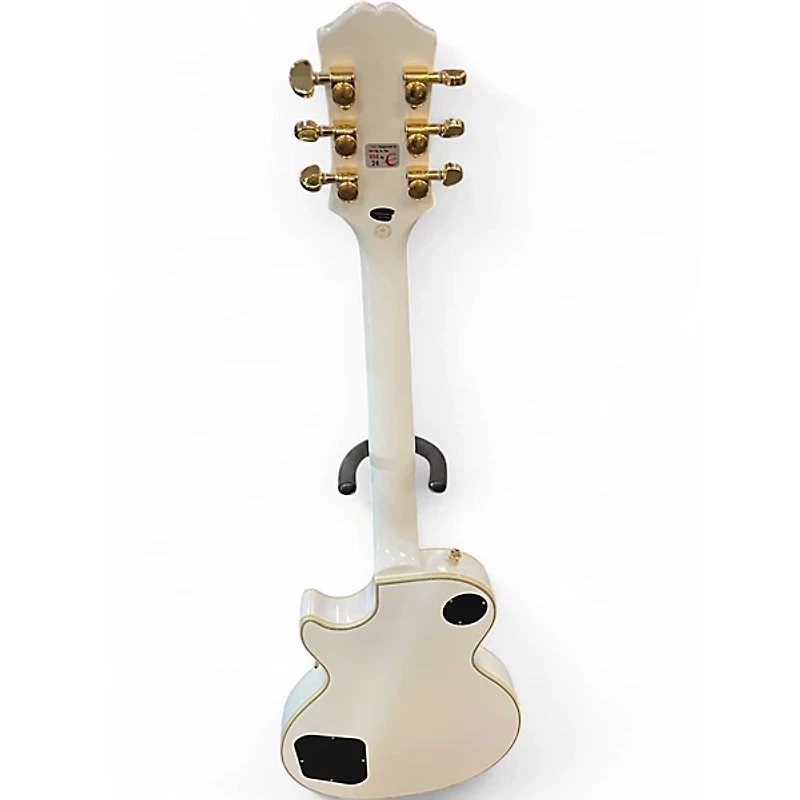 Used Epiphone Les Paul Custom Alpine White Solid Body Electric Guitar