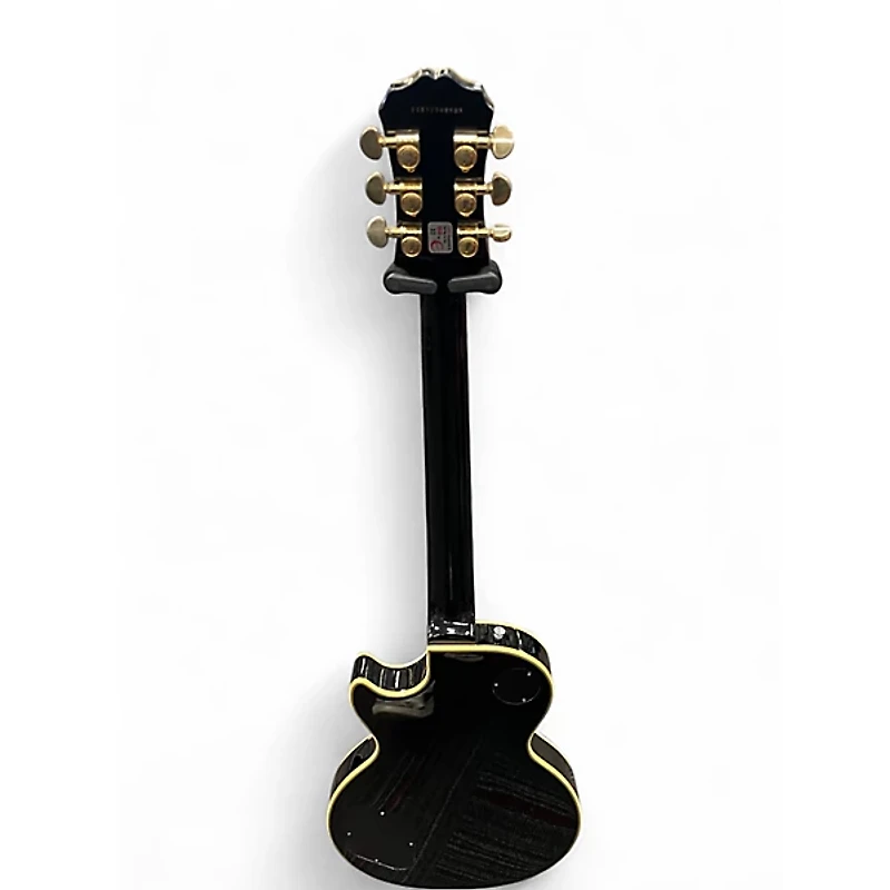 Used Epiphone Les Paul Custom Pro Black and Gold Solid Body Electric Guitar