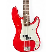 Used Fender Standard Precision Bass Red Electric Bass Guitar