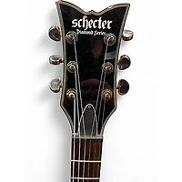 Used Schecter Guitar Research Damien Elite Solo Black Solid Body Electric Guitar