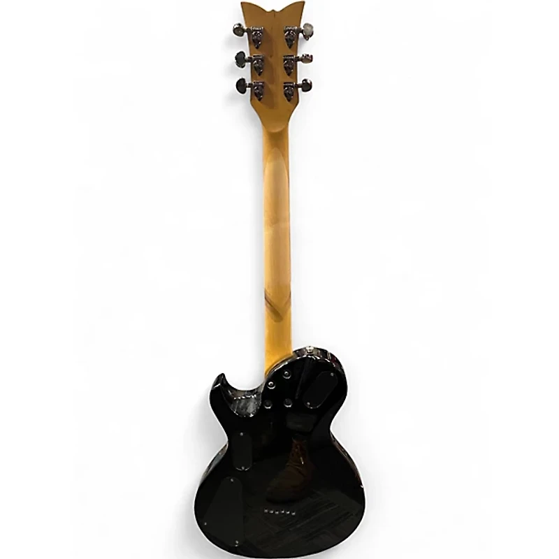 Used Schecter Guitar Research Damien Elite Solo Black Solid Body Electric Guitar
