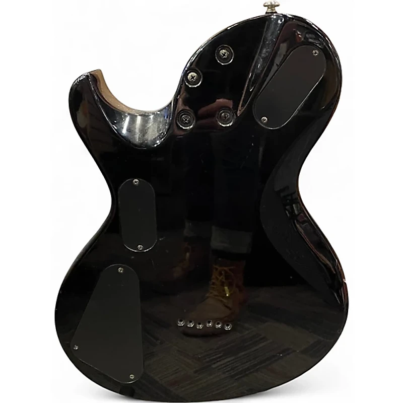 Used Schecter Guitar Research Damien Elite Solo Black Solid Body Electric Guitar