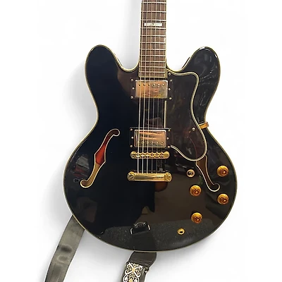 Used Epiphone Sheraton Black Hollow Body Electric Guitar