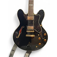 Used Epiphone Sheraton Black Hollow Body Electric Guitar