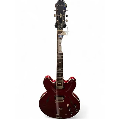 Used Epiphone Riviera Sparkling Burgundy Hollow Body Electric Guitar