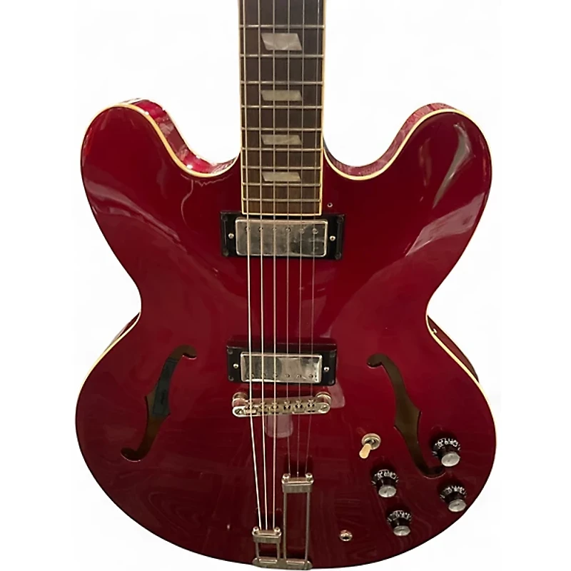 Used Epiphone Riviera Sparkling Burgundy Hollow Body Electric Guitar