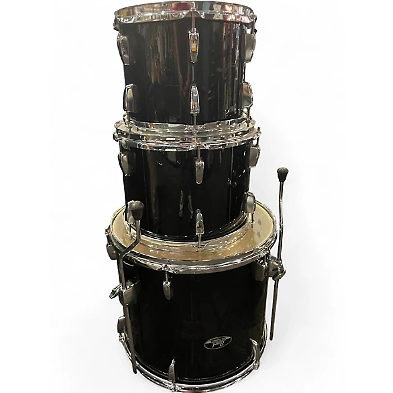 Used Pearl 5 Piece Roadshow Black Drum Kit